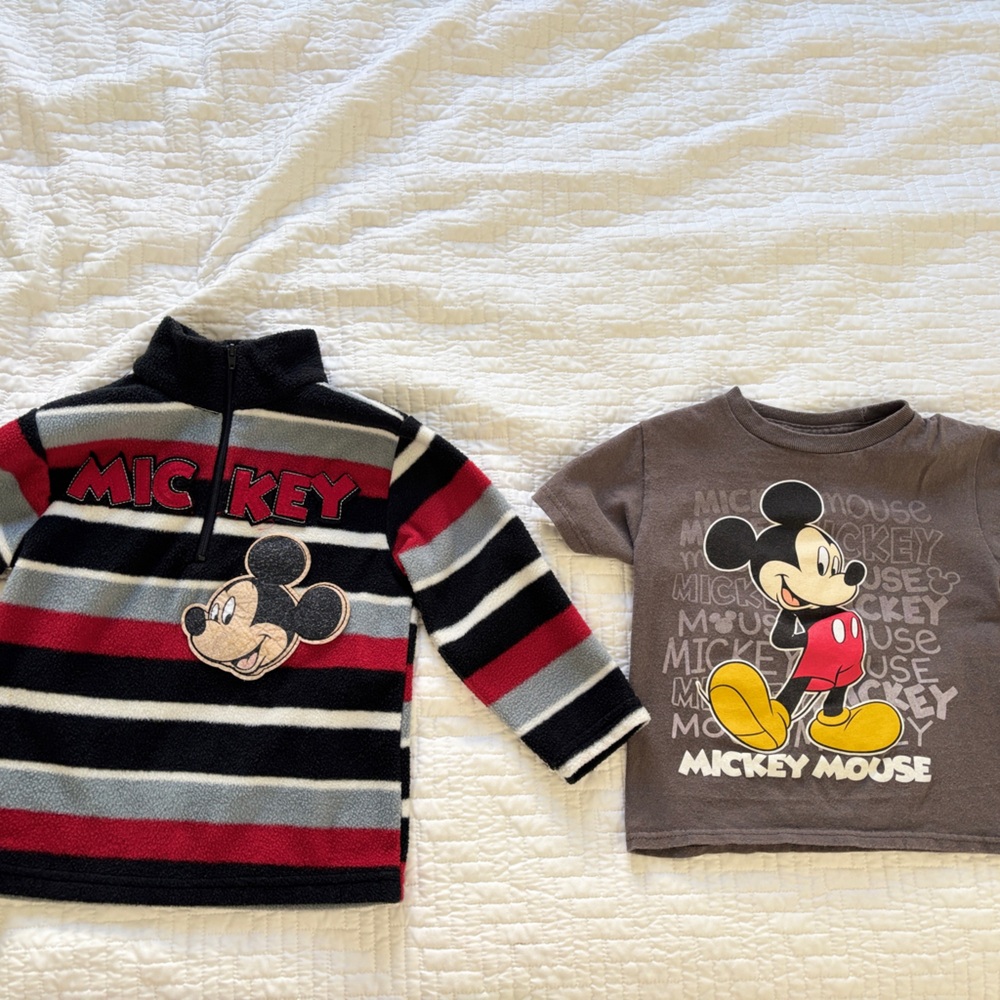 Disney Mickey Mouse Striped Sweater and Graphic Tee